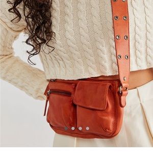 Free People Wade Leather Sling bag new